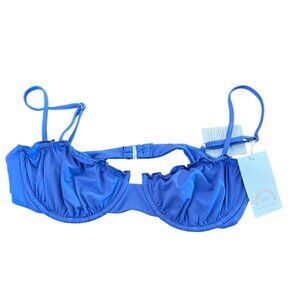 Dippin Daisys Womens Bikini Top Size M Periwinkle Blue Underwire Adjustable Stra